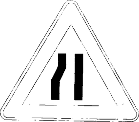 Fig. II 18 — STRETTOIA ASIMMETRICA A SINISTRA