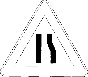 Fig. II 19 — STRETTOIA ASIMMETRICA A DESTRA