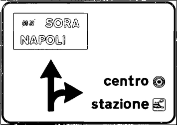 Fig. II 233 — SEGNALE DI PREAVVISO DI INTERSEZIONE URBANA