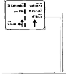 Fig. II 242 — SEGNALE DI PRESELEZIONE URBANO POSTO SOPRA LA CARREGGIATA