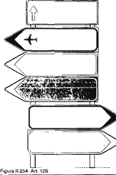 Fig. II 254 — GRUPPO SEGNALETICO UNITARIO EXTRAURBANO