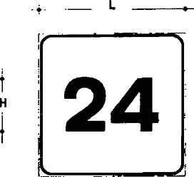 Fig. II 261 — SEGNALE DI PROGRESSIVA CHILOMETRICA