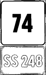 Fig. II 266 — PROGRESSIVA DISTANZIOMETRICA PER STRADA STATALE