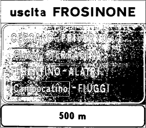 Fig. II 272 — SEGNALE DI ITINERARIO EXTRAURBANO