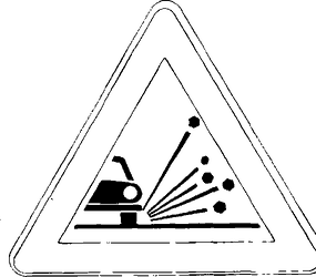 Fig. II 29 — MATERIALE INSTABILE SULLA STRADA