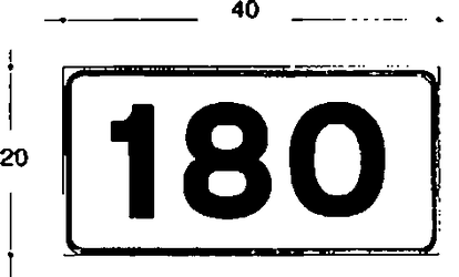 Fig. II 293 — NUMERO CIVICO PERPENDICOLARE ALL'ASSE STRADALE