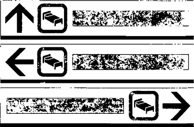 Fig. II 301 — SEGNALI DI DIREZIONE ALBERGHIERI
