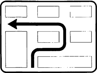 Fig. II 325 — SVOLTA A SINISTRA SEMIDIRETTA