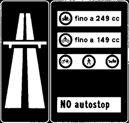 Fig. II 347 — PREAVVISO DI INIZIO AUTOSTRADA