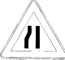 Fig. II 385 — STRETTOIA ASIMMETRICA A SINISTRA