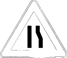 Fig. II 386 — STRETTOIA ASIMMETRICA A DESTRA