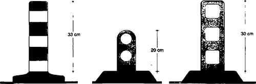Fig. II 397 — DELINEATORI FLESSIBILI
