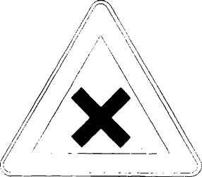 Fig. II 40 — INTERSEZIONE CON PRECEDENZA A DESTRA