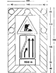 Fig. II 400 — SEGNALE MOBILE DI PREAVVISO