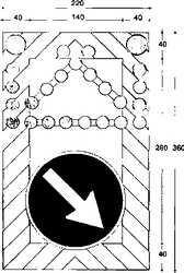 Fig. II 401 — SEGNALE MOBILE DI PROTEZIONE