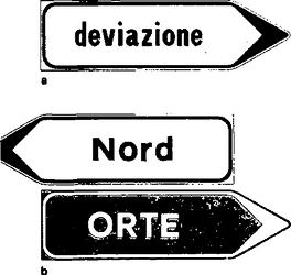 Fig. II 407 — SEGNALI DI DIREZIONE