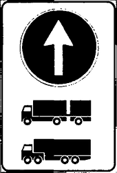 Fig. II 409/b — DIREZIONE AUTOCARRI OBBLIGATORIA