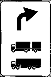 Fig. II 410/a — PREAVVISO DEVIAZIONE AUTOCARRI CONSIGLIATA