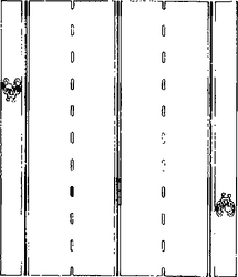 Fig. II 427/b — STRISCE CHE DELIMITANO PISTE CICLABILI