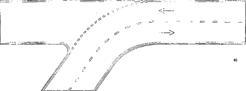Fig. II 428 — STRISCE DI MARGINE CONTINUE E DISCONTINUE