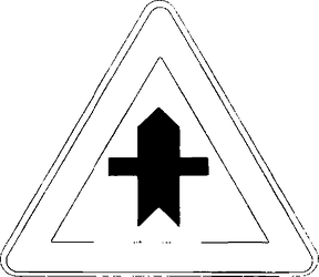Fig. II 43/a — INTERSEZIONE CON DIRITTO DI PRECEDENZA