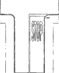 Fig. II 432/b — STRISCIA TRASVERSALE DI ARRESTO