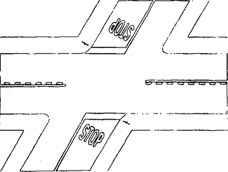 Fig. II 432/c — STRISCIA TRASVERSALE DI ARRESTO