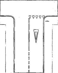 Fig. II 433 — STRISCIA TRASVERSALE DI DARE PRECEDENZA