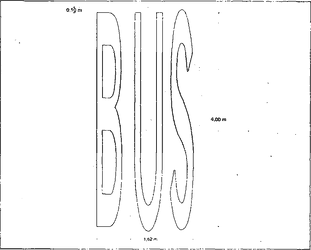 Fig. II 441/c — ISCRIZIONE DI CORSIA RISERVATA SU STRADE DI TIPO A-B-C-D CON V > 50 km/h