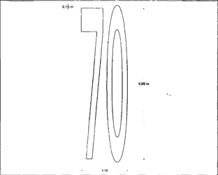 Fig. II 441/e — ISCRIZIONE DI VELOCITÀ CONSIGLIATA SU STRADE DI TIPO A-B-C-D CON V > 50 km/h