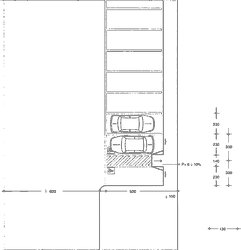 Fig. II 445/b — DELIMITAZIONE DEGLI STALLI DI SOSTA RISERVATI AGLI INVALIDI