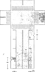 Fig. II 445/c — STRISCE DI DELIMITAZIONE DEGLI STALLI DI SOSTA RISERVATI AGLI INVALIDI