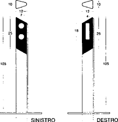 Fig. II 463 — DELINEATORI NORMALI DI MARGINE