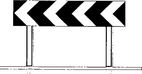 Fig. II 466 — DELINEATORE DI CURVA STRETTA O DI TORNANTE