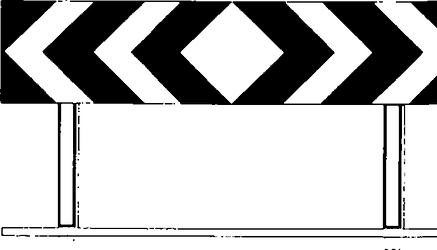 Fig. II 467 — DELINEATORE PER INTERSEZIONE A "T"