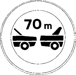 Fig. II 49 — DISTANZIAMENTO MINIMO OBBLIGATORIO DI .... METRI