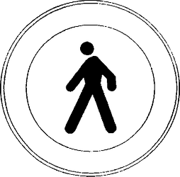 Fig. II 54 — TRANSITO VIETATO AI PEDONI