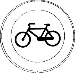 Fig. II 55 — TRANSITO VIETATO ALLE BICICLETTE