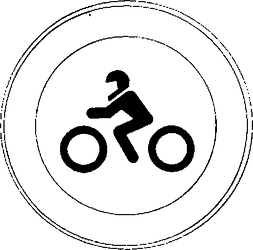 Fig. II 56 — TRANSITO VIETATO AI MOTOCICLI