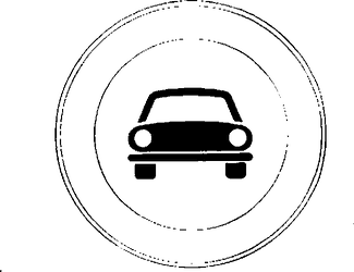 Fig. II 58 — TRANSITO VIETATO A TUTTI GLI AUTOVEICOLI