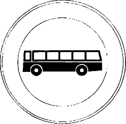 Fig. II 59 — TRANSITO VIETATO AGLI AUTOBUS