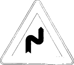Fig. II 6 — DOPPIA CURVA, LA PRIMA A DESTRA