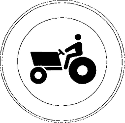 Fig. II 62 — TRANSITO VIETATO ALLE MACCHINE AGRICOLE