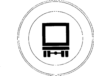 Fig. II 63 — TRANSITO VIETATO AI VEICOLI CHE TRASPORTANO MERCI PERICOLOSE