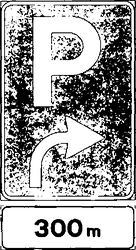 Fig. II 77 — PREAVVISO DI PARCHEGGIO