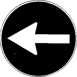 Fig. II 80/b — DIREZIONE OBBLIGATORIA A SINISTRA