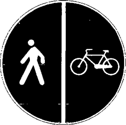 Fig. II 92/a — PISTA CICLABILE CONTIGUA AL MARCIAPIEDE