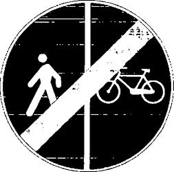 Fig. II 93/a — FINE DELLA PISTA CICLABILE CONTIGUA AL MARCIAPIEDE